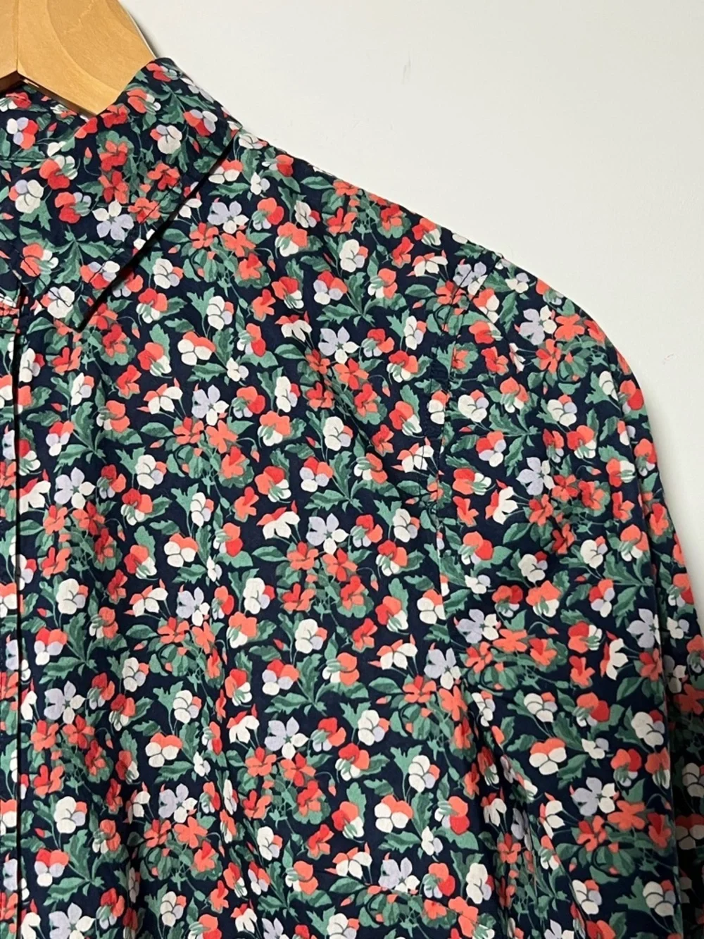 J. Crew Liberty Sarah Floral Cotton Button-Up Perfect Shirt